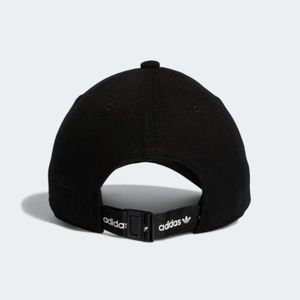 adidas Accessories - ADIDAS TRIPLE TREFOIL STRAP-BACK RELAXED BLACK HAT adidas Accessories - ADIDAS TRIPLE TREFOIL STRAP-BACK RELAXED BLACK HAT